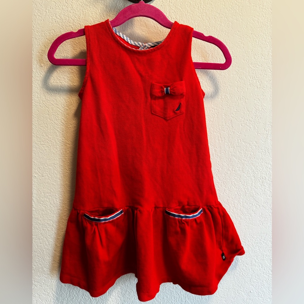 Nautica red sleeveless dress 5T